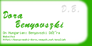 dora benyovszki business card